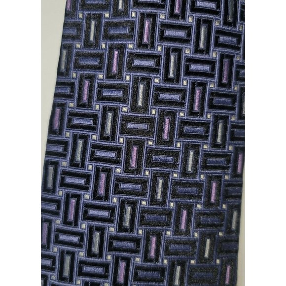 Robert Talbott Best of Class Nordstrom Blue Stripe Silk Geometric Tie - Picture 5 of 6